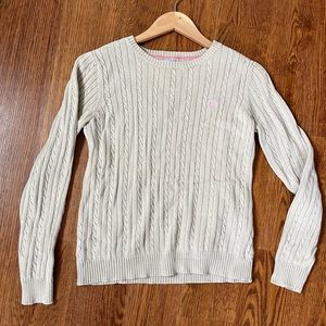 Beige Knit Top with Pink Accents